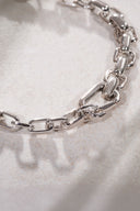 Silver 925 sterling silver bracelet with ring and stone details 26