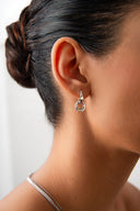 Silver 925 sterling silver interlocking hoop earrings 29