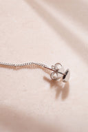 Silver Stylish 925 sterling silver earrings with chain detail 30