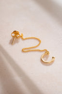 Gold Stylish 925 sterling silver earrings with chain detail 30