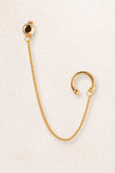 Gold Stylish 925 sterling silver earrings with chain detail 30