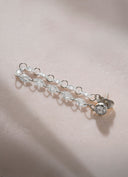 Silver 925 sterling silver sparkling stone detailed earrings 31