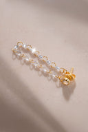 Gold 925 sterling silver sparkling stone detailed earrings 31