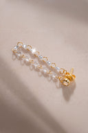 Gold 925 sterling silver sparkling stone detailed earrings 31