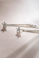 Silver Star and stone detailed 925 sterling silver earrings 32