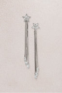 Silver Star and stone detailed 925 sterling silver earrings 32