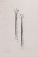 Silver Star and stone detailed 925 sterling silver earrings 32