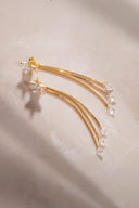 Gold Star and stone detailed 925 sterling silver earrings 32