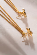 Gold Star and stone detailed 925 sterling silver earrings 32