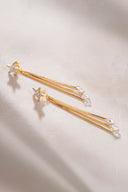 Gold Star and stone detailed 925 sterling silver earrings 32