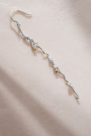 Silver Long and dangling crystal stone detailed 925 sterling silver earrings 34