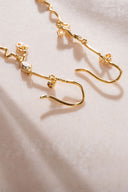 Gold Long and dangling crystal stone detailed 925 sterling silver earrings 34
