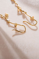 Gold Long and dangling crystal stone detailed 925 sterling silver earrings 34