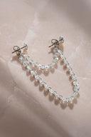 Silver Elegant 925 sterling silver earrings with sparkling stone details 40