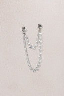 Silver Elegant 925 sterling silver earrings with sparkling stone details 40