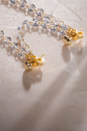 Gold Elegant 925 sterling silver earrings with sparkling stone details 40