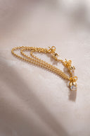 Gold Crystal stone chain detailed 925 sterling silver earrings 41