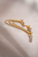 Gold Crystal stone chain detailed 925 sterling silver earrings 41