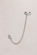 Silver 925 sterling silver chain and crystal stone detailed cartilage earrings 46