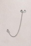 Silver 925 sterling silver chain and crystal stone detailed cartilage earrings 46