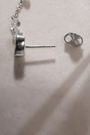 Silver Pear and crystal stone detailed 925 sterling silver earrings 59