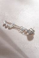 Silver Pear and crystal stone detailed 925 sterling silver earrings 59