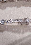 Silver Crystal stone detailed 925 sterling silver tennis bracelet 65
