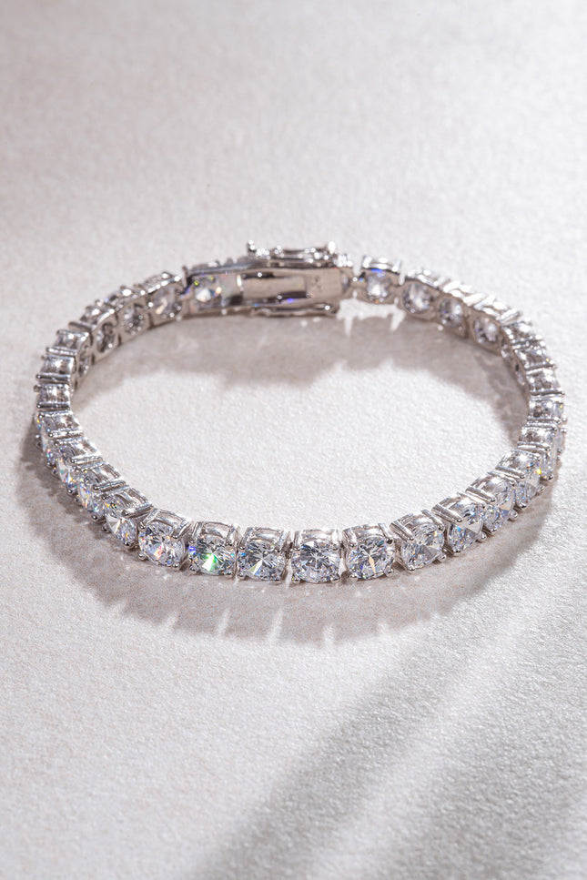 Silver Crystal stone detailed 925 sterling silver tennis bracelet 66