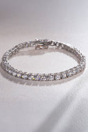 Silver Crystal stone detailed 925 sterling silver tennis bracelet 67