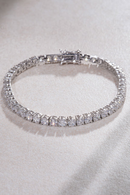 Silver Crystal stone detailed 925 sterling silver tennis bracelet 68