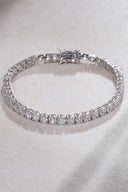 Silver Crystal stone detailed 925 sterling silver tennis bracelet 68
