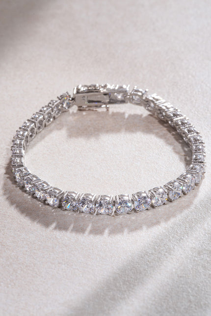 Silver Crystal stone detailed 925 sterling silver tennis bracelet 69
