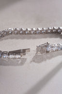 Silver Crystal stone detailed 925 sterling silver tennis bracelet 69