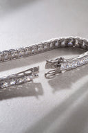 Silver Crystal stone detailed 925 sterling silver tennis bracelet 70