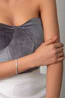 Silver Crystal stone detailed 925 sterling silver tennis bracelet 71