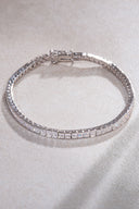 Silver Crystal stone detailed 925 sterling silver tennis bracelet 73