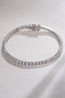 Silver Crystal stone detailed 925 sterling silver tennis bracelet 74