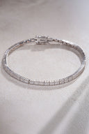 Silver Crystal stone detailed 925 sterling silver tennis bracelet 76
