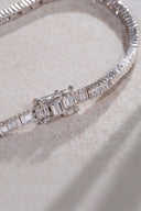 Silver Crystal stone detailed 925 sterling silver tennis bracelet 76