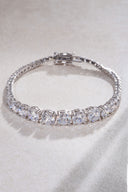 Silver Crystal stone detailed 925 sterling silver tennis bracelet 77