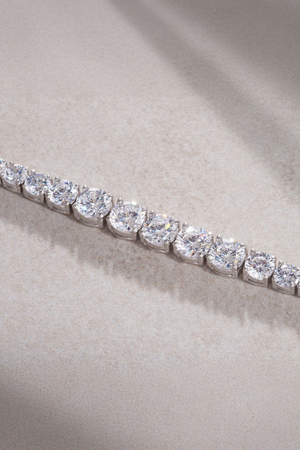 Silver Crystal stone detailed 925 sterling silver tennis bracelet 77