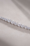 Silver Crystal stone detailed 925 sterling silver tennis bracelet 77