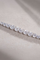 Silver Crystal stone detailed 925 sterling silver tennis bracelet 77