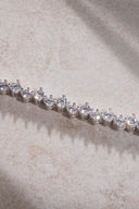 Silver Crystal stone detailed 925 sterling silver tennis bracelet 78