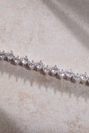 Silver Crystal stone detailed 925 sterling silver tennis bracelet 78