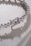 Silver Crystal stone detailed 925 sterling silver tennis bracelet 78