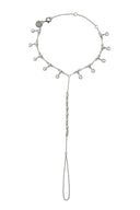 Silver Elegant chain and 925 sterling silver shahmaran with crystal stone details on the wrist parts 103