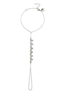 Silver 925 sterling silver shahmaran with dangling round crystal stone detail 104