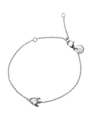 Silver 925 sterling silver bracelet with stone detail and delicate chain design 113