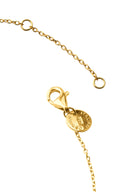 Gold 925 sterling silver bracelet with stone detail and delicate chain design 113